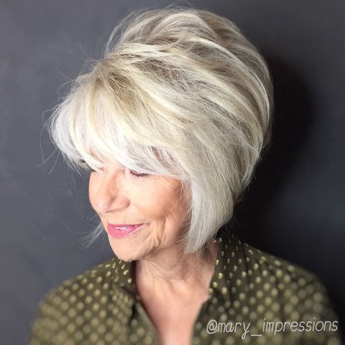 50+ Inverted Layered Bob With Bangs