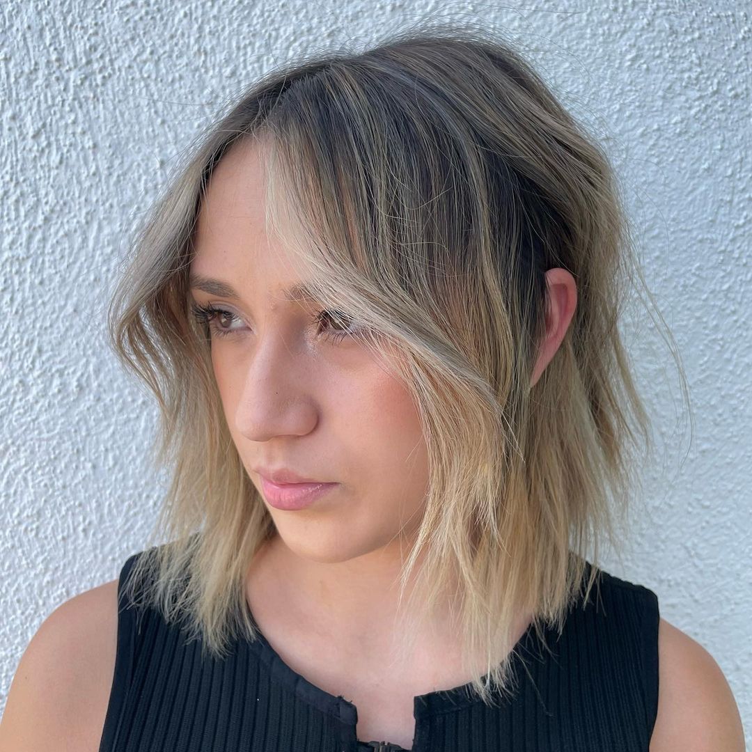 Face Framing Layers and Blonde Balayage