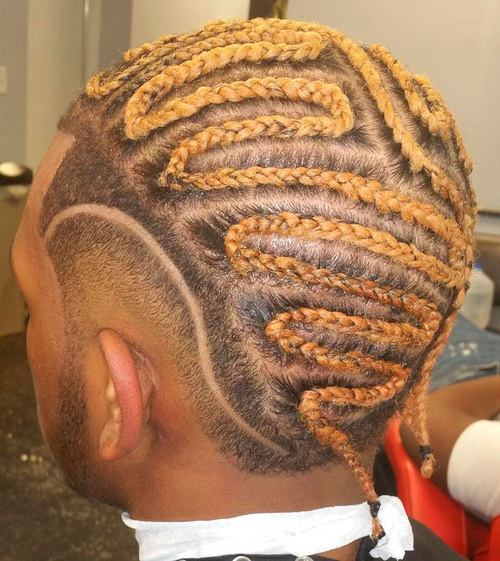 Men's Cornrows with Shaved Sides