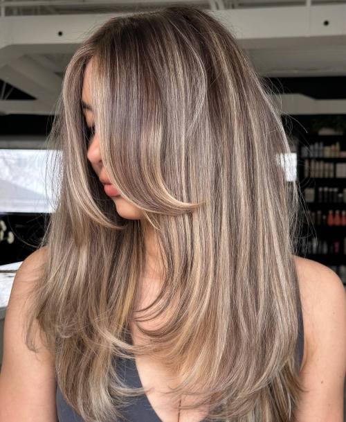Long Hair with Chin Length Bangs