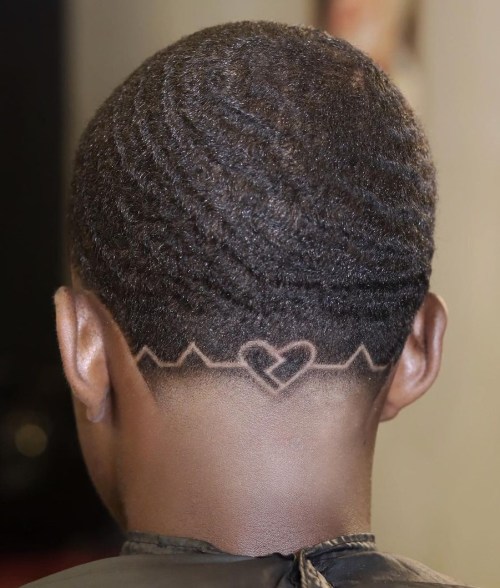 Heartbeat Nape Shaved Design