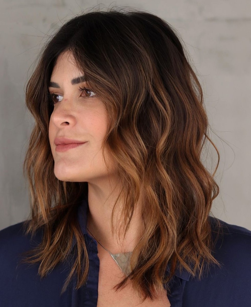 Highlighted Shag with Beach Waves