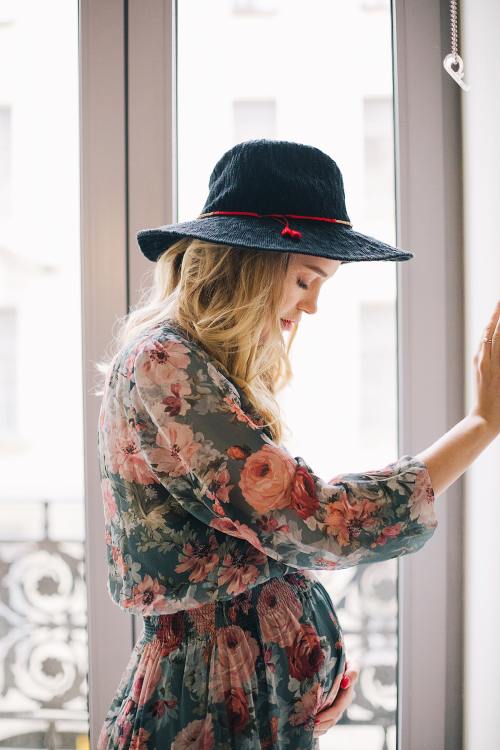 A Pregnant Woman Dyed Blonde