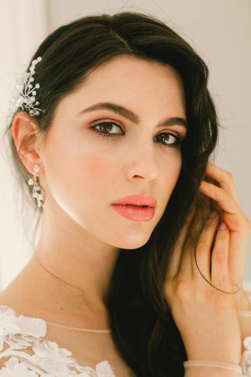 Bride with Long Dark Hair