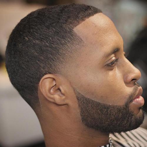 Short Black Temple Fade