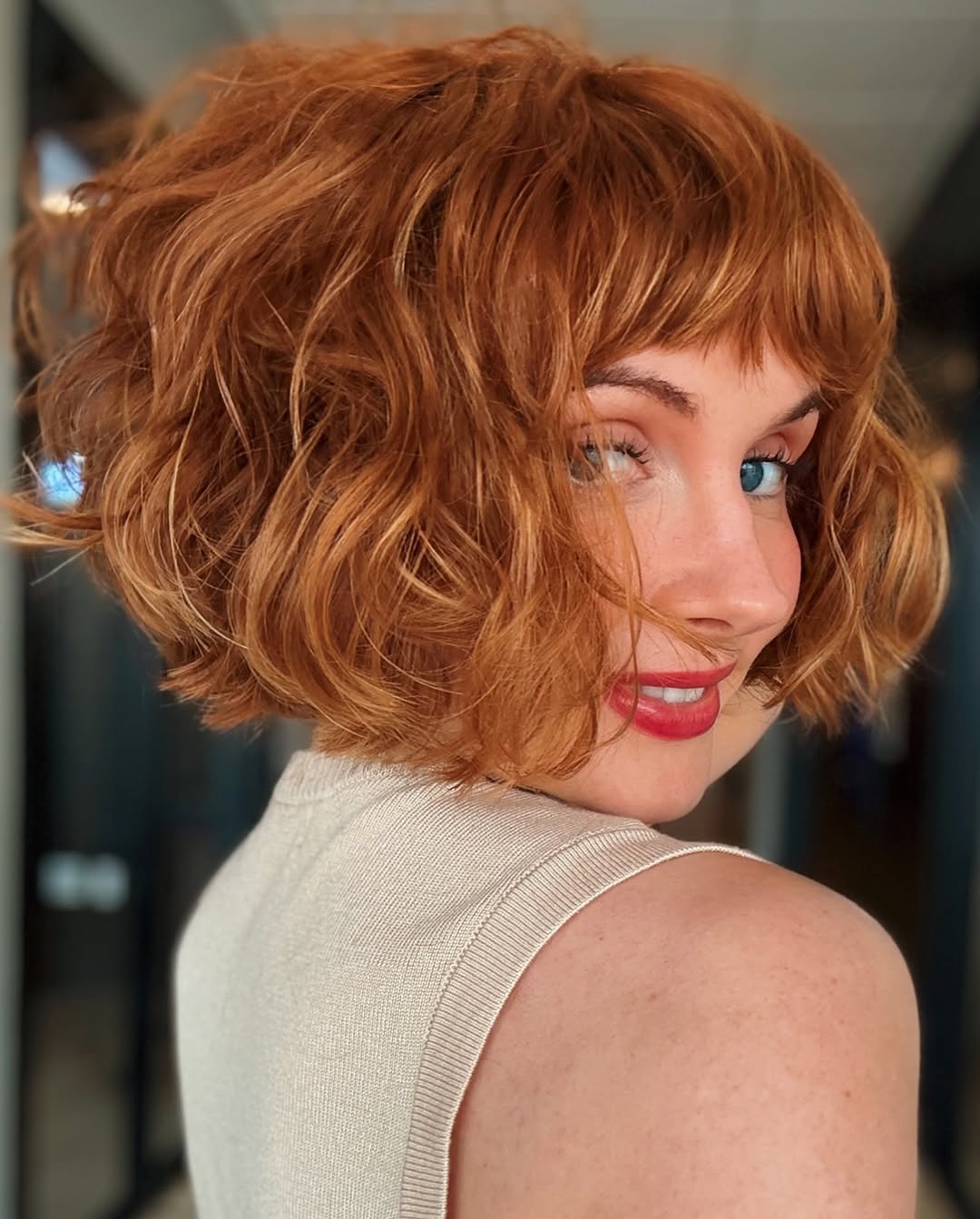 Voluminous Short Layered Bob