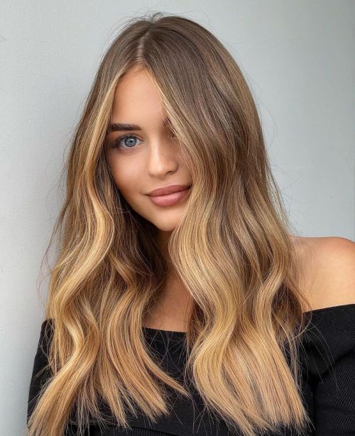 Light Brown with Caramel Lighlights