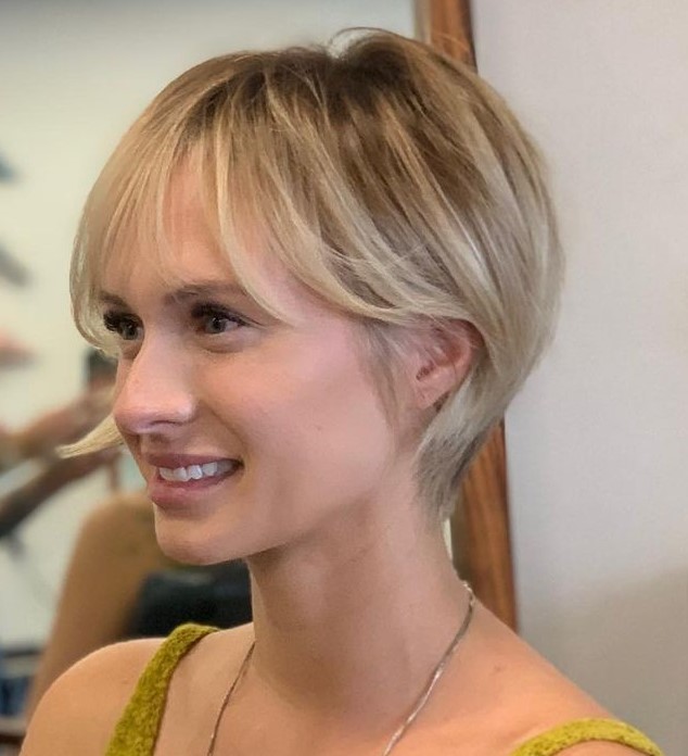 Cute Smooth Bixie for Short Straight Hair
