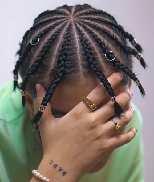 Spider Braids with Beads and Rings