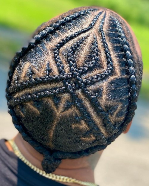 Interesting Men's Braids Pattern