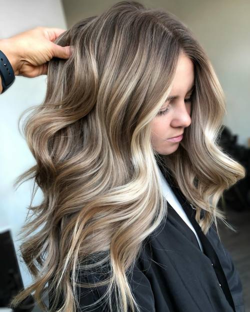Almond Blonde Balayage with Blonde Underlayer