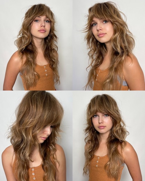 Touchable Long Wavy Wolf Haircut