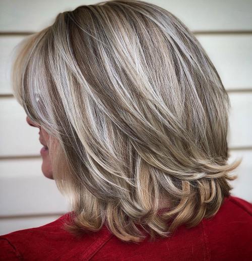 50+ Mid-Length Layered Hairstyle