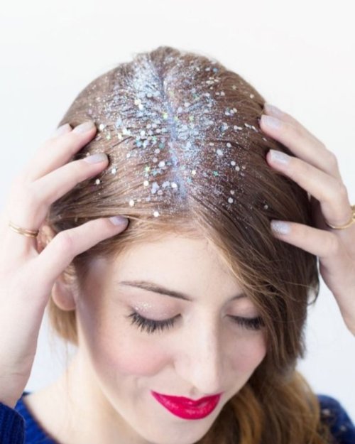 Glitter Side Parting and Roots