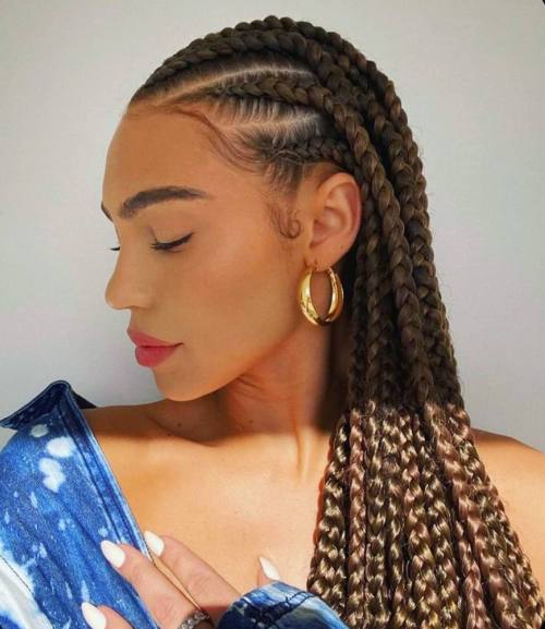 Soft Chocolate Feed-In Braids
