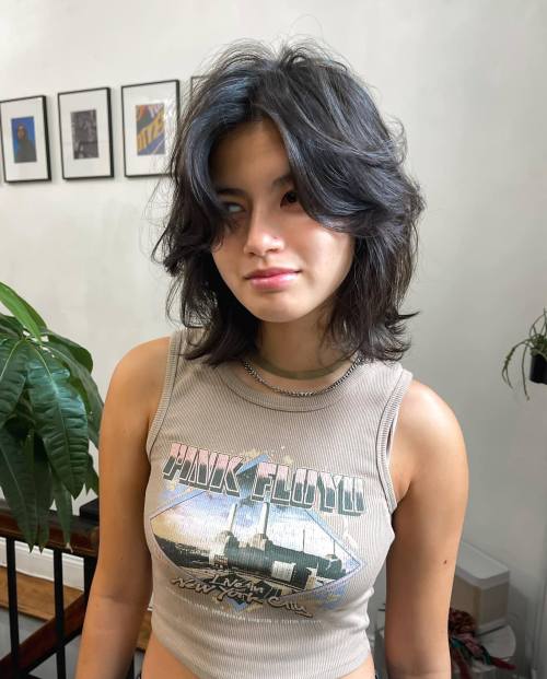 Modern Shattered Wavy Midi Shag
