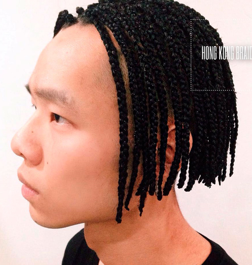 Chin Length Braids for Guys