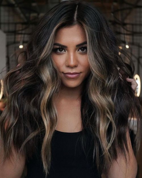 Brown Hair With Face Framing Highlights