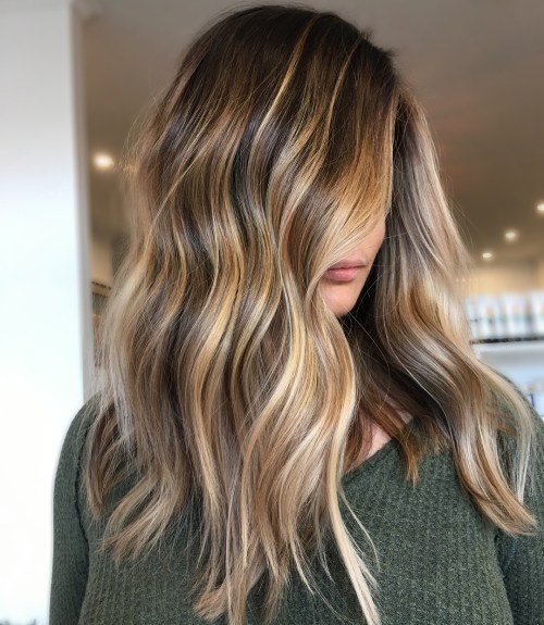 Caramel and Strawberry Blonde Highlights