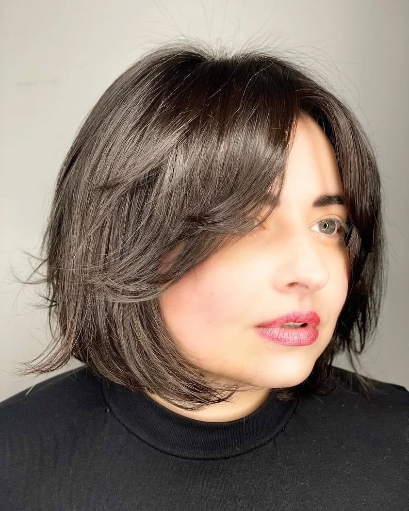 Feathery Butterfly Bob Haircut