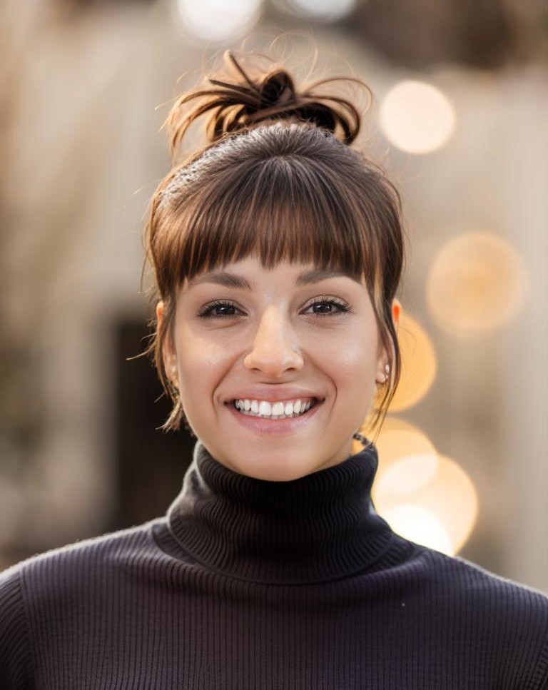 Long Hair Updo Created by AI Generator